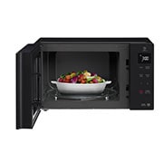 LG NeoChef, 36L Smart Inverter Microwave Oven, Front view open with food, MH7636GIS, thumbnail 3