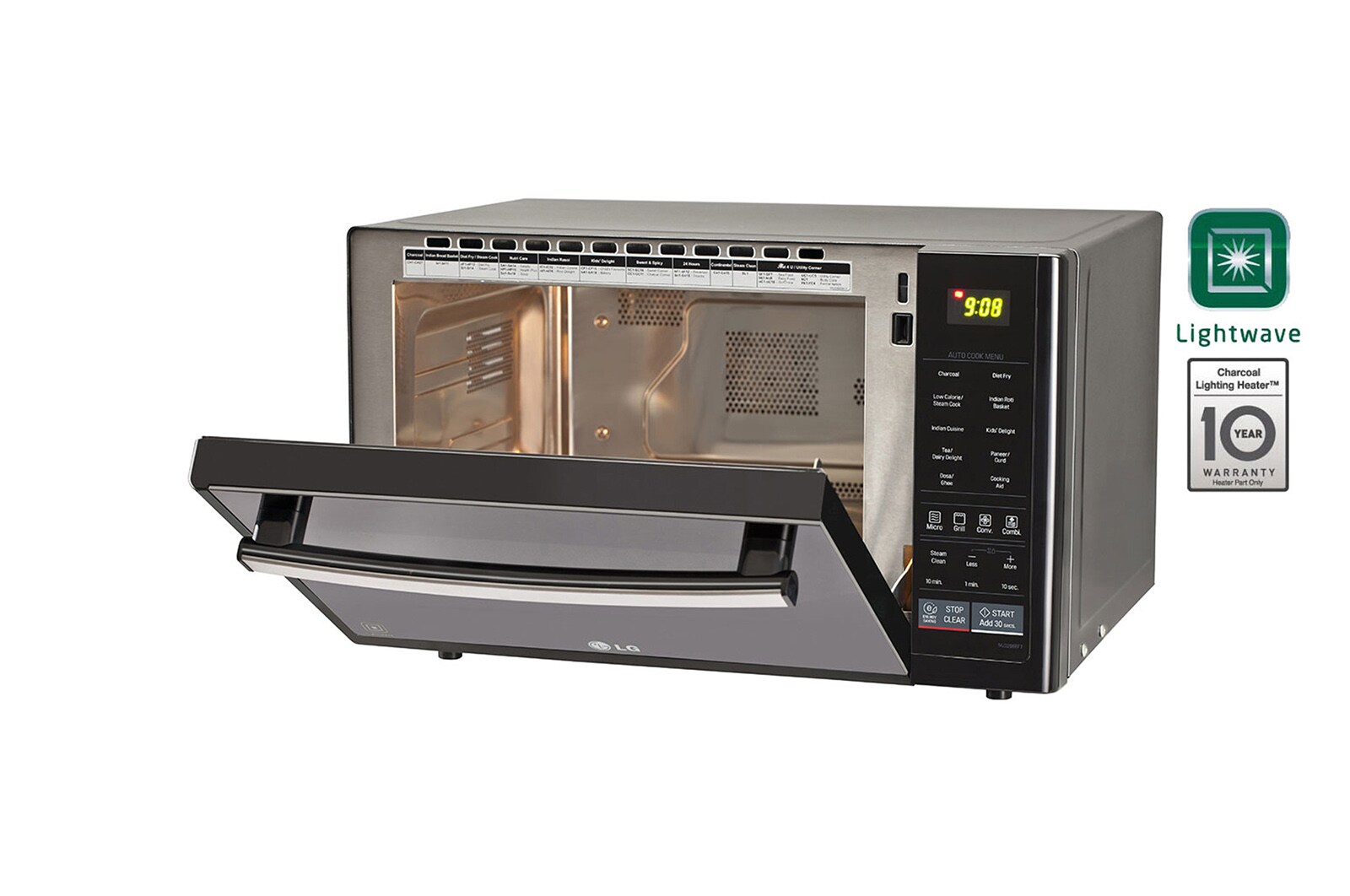 LG MJ3296BFT 32L Charcoal Lighting Heater® Microwave Oven LG Sri Lanka