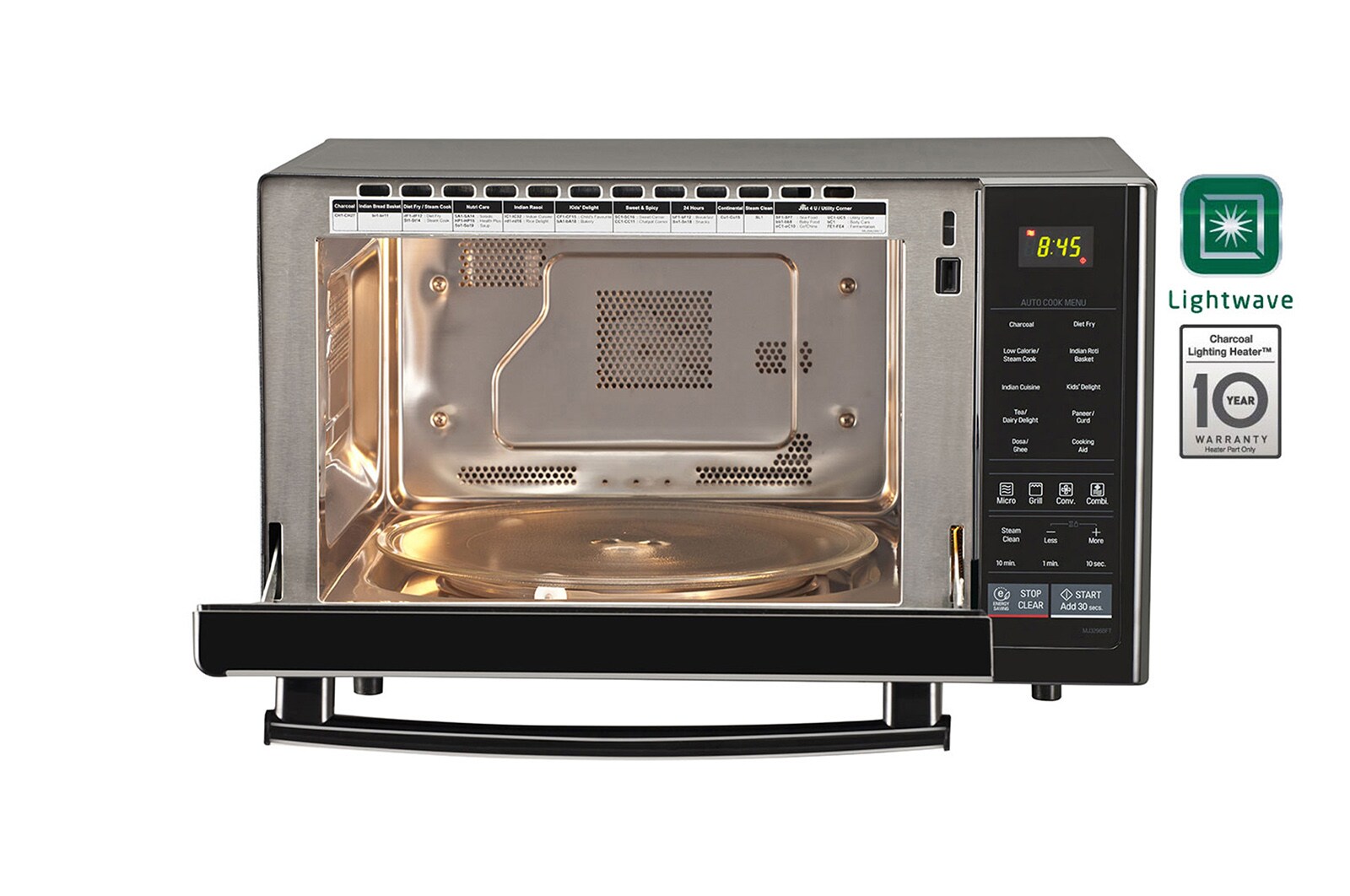 LG MJ3296BFT 32L Charcoal Lighting Heater® Microwave Oven LG Sri Lanka