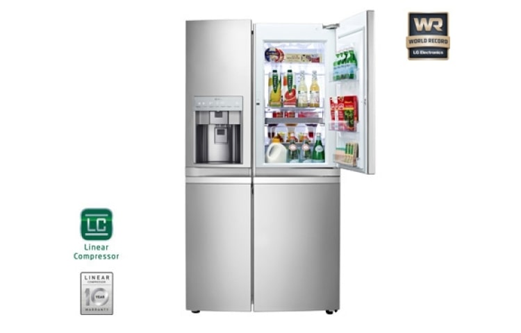 LG 596L Stainless Steel Side by Side Refrigerators, GS-J5961NS, thumbnail 3