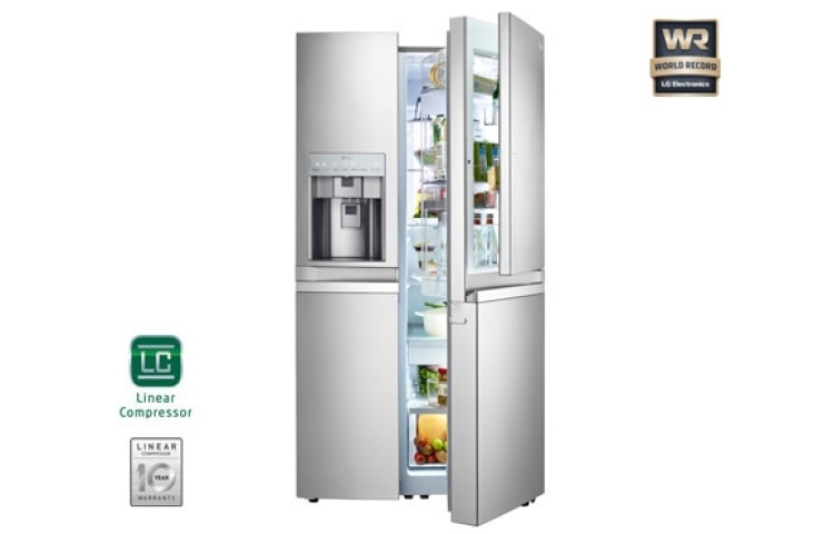 LG 596L Stainless Steel Side by Side Refrigerators, GS-J5961NS, thumbnail 4