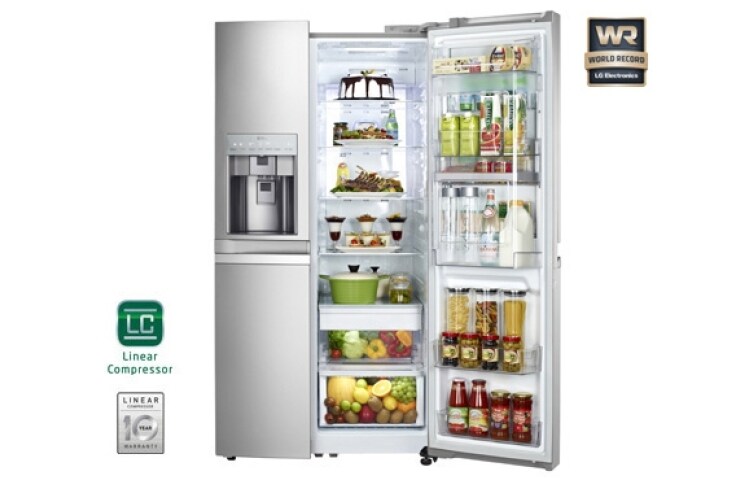 LG 596L Stainless Steel Side by Side Refrigerators, GS-J5961NS, thumbnail 5