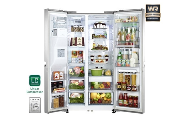 LG 596L Stainless Steel Side by Side Refrigerators, GS-J5961NS, thumbnail 6