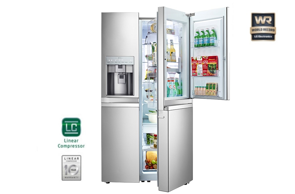 LG 596L Stainless Steel Side by Side Refrigerators, GS-J5961NS