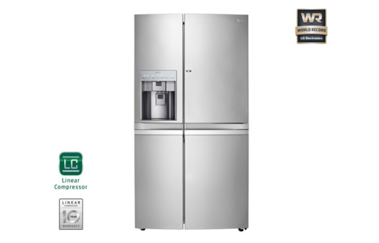 LG 596L Stainless Steel Side by Side Refrigerators, GS-J5961NS, thumbnail 2