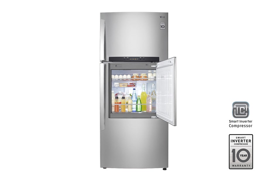 LG 507L Stainless Steel Top Freezer Refrigerators, GT-D5101NS, thumbnail 0