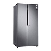 LG 613L Dark Grapite Side-by-Side Refrigerator, 30 degree right side view, GS-B6181DS, thumbnail 11