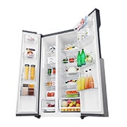 LG 613L Dark Grapite Side-by-Side Refrigerator, bottom view, GS-B6181DS, thumbnail 9