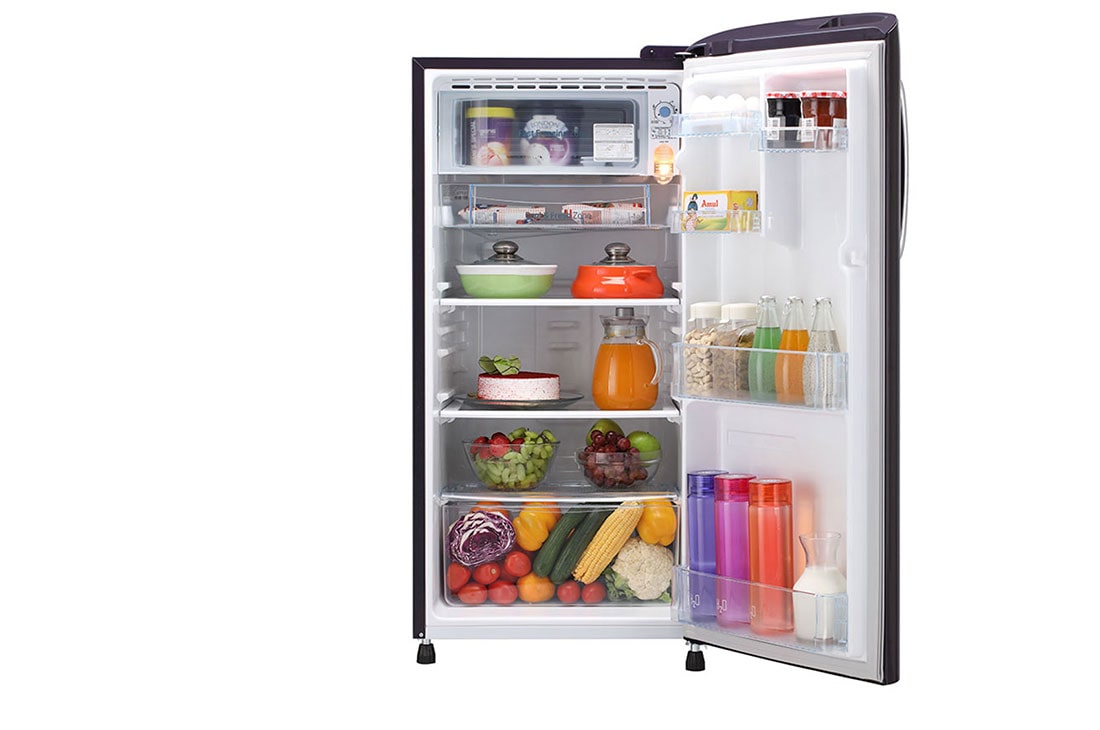 LG 190L Purple Glow One Door Refrigerator, GL-B205ALLB, GL-B205ALLB, thumbnail 2