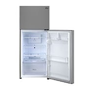LG 260L Platinum Silver Top Freezer Top Mount Refrigerator, Refrigerators-Front-View-Bottom-Door-Open-Without-Content, GL-K272SLBB, thumbnail 6