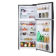 LG 437 Litres Smart Inverter, Water Dispenser, Door Cooling+™, LG ThinQ, Hygiene Fresh+™, Auto Smart Connect™, Front View with content, GL-B433PZI, thumbnail 2