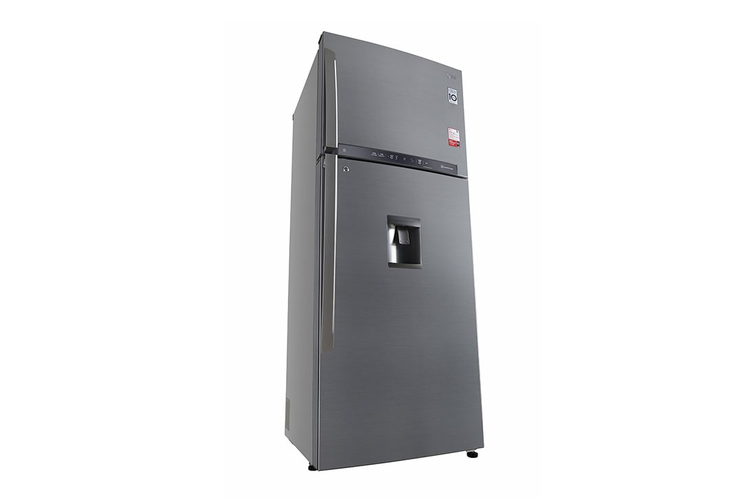 LG 437 Litres Smart Inverter, Water Dispenser, Door Cooling+™, LG ThinQ, Hygiene Fresh+™, Auto Smart Connect™, Left Low Perspective View, GL-B433PZI, thumbnail 11
