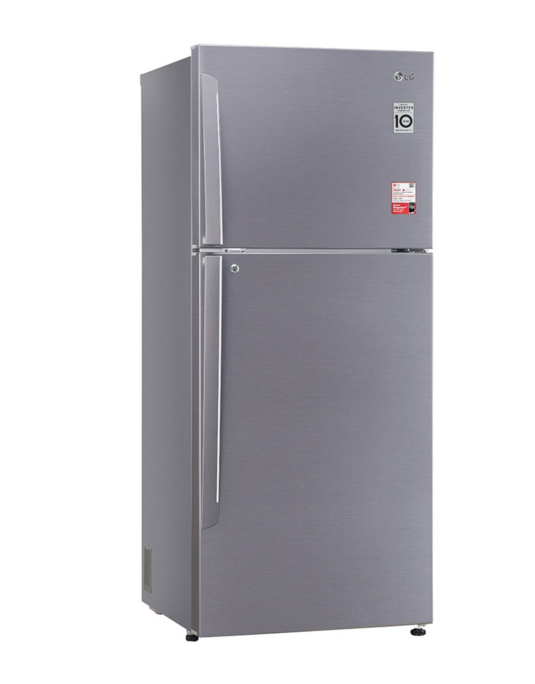 437L Top Freezer with Smart Diagnosis™, Shiny Steel LG LK