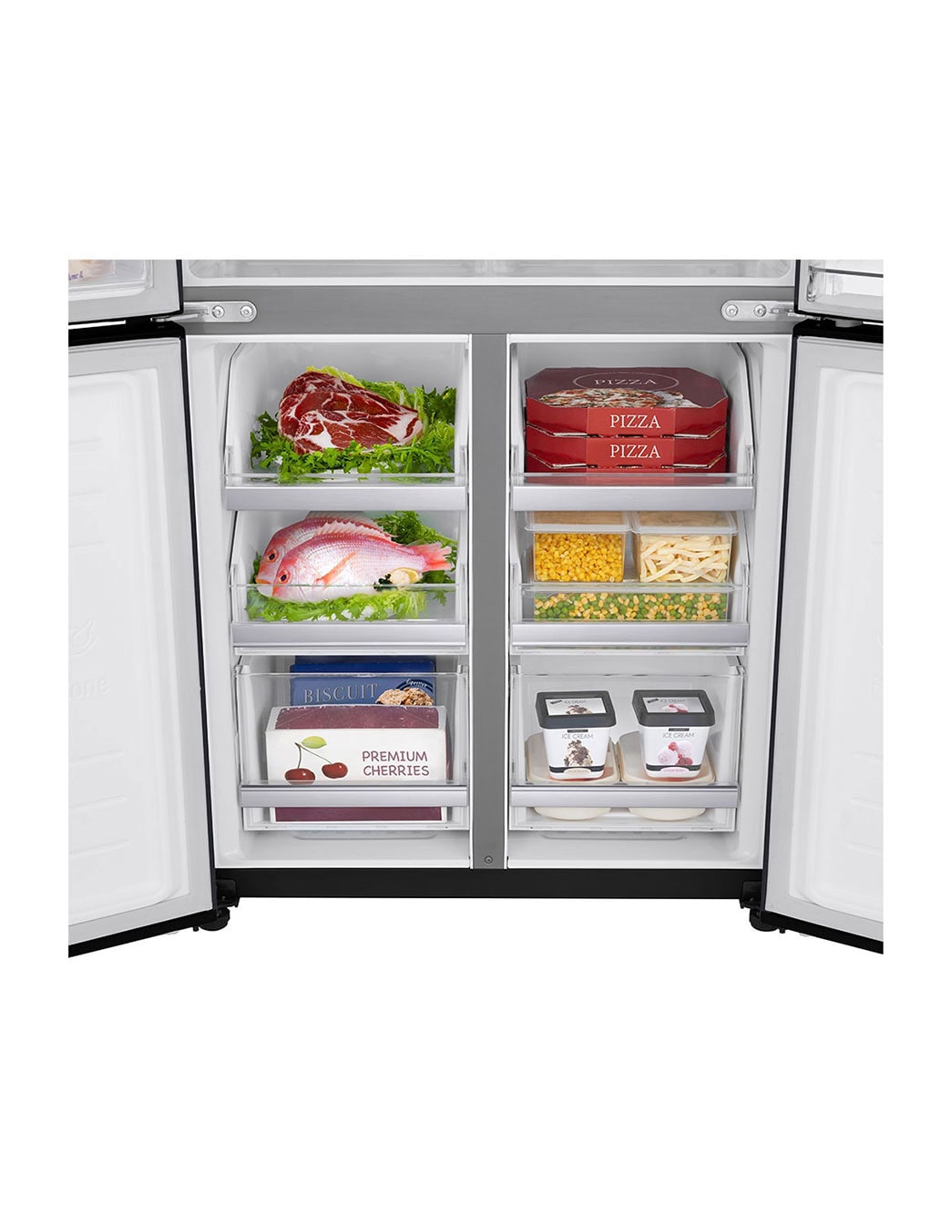 594L SidebySide Fridge with LG ThinQ™, Matt Black LG LK