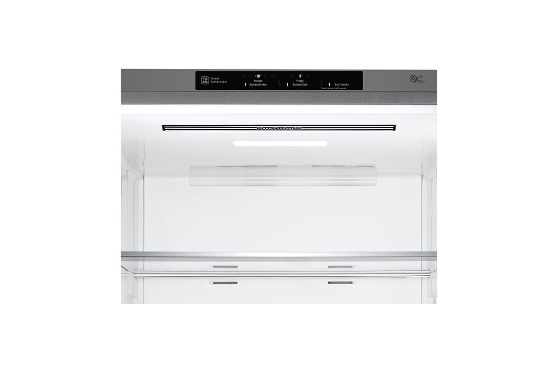 LG 454L Bottom Freezer Refrigerators with Inverter Linear Compressor in Platinum Silver, GB-B4059PZ shelf view, GB-B4059PZ, thumbnail 4