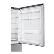 LG 454L Bottom Freezer Refrigerators with Inverter Linear Compressor in Platinum Silver, GB-B4059PZ shelf view open door, GB-B4059PZ, thumbnail 9