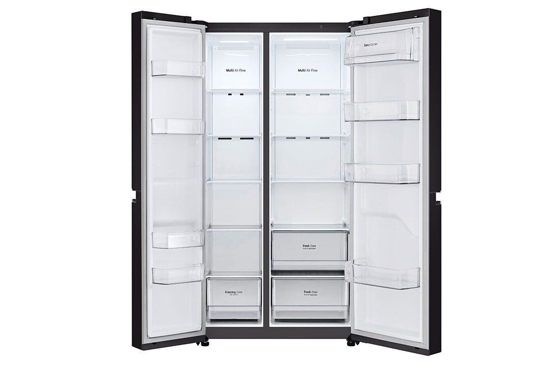 LG 688L side-by-side-fridge with Linear Compressor in Western Black, GS-B6432WB, GS-B6432WB, thumbnail 3