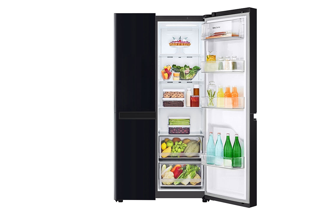 688L Side-by-Side Fridge with Deodorizer in Black | LG LK