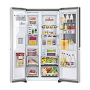 LG 674L side-by-side-fridge with InstaView Door-in-Door™ in New Noble Steel, GS-X6172NS, GS-X6172NS, thumbnail 2