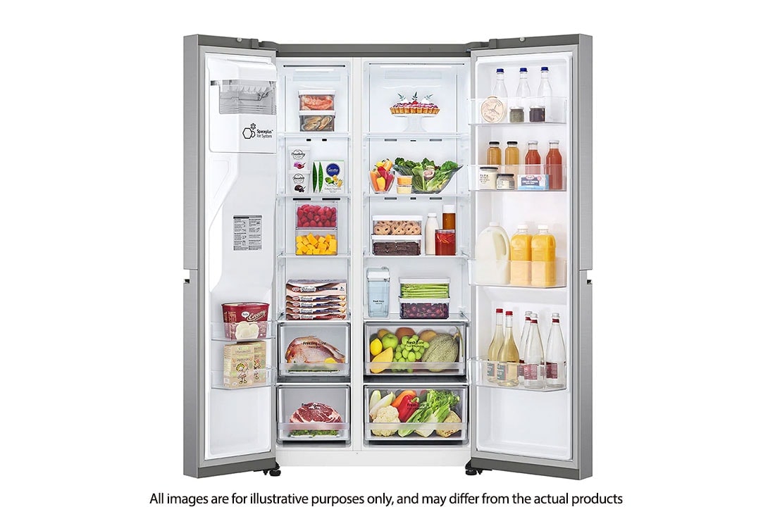 LG 674L side-by-side-fridge with Smart Inverter Compressor in Platinum Silver, GS-L6172PZ, GS-L6172PZ, thumbnail 2