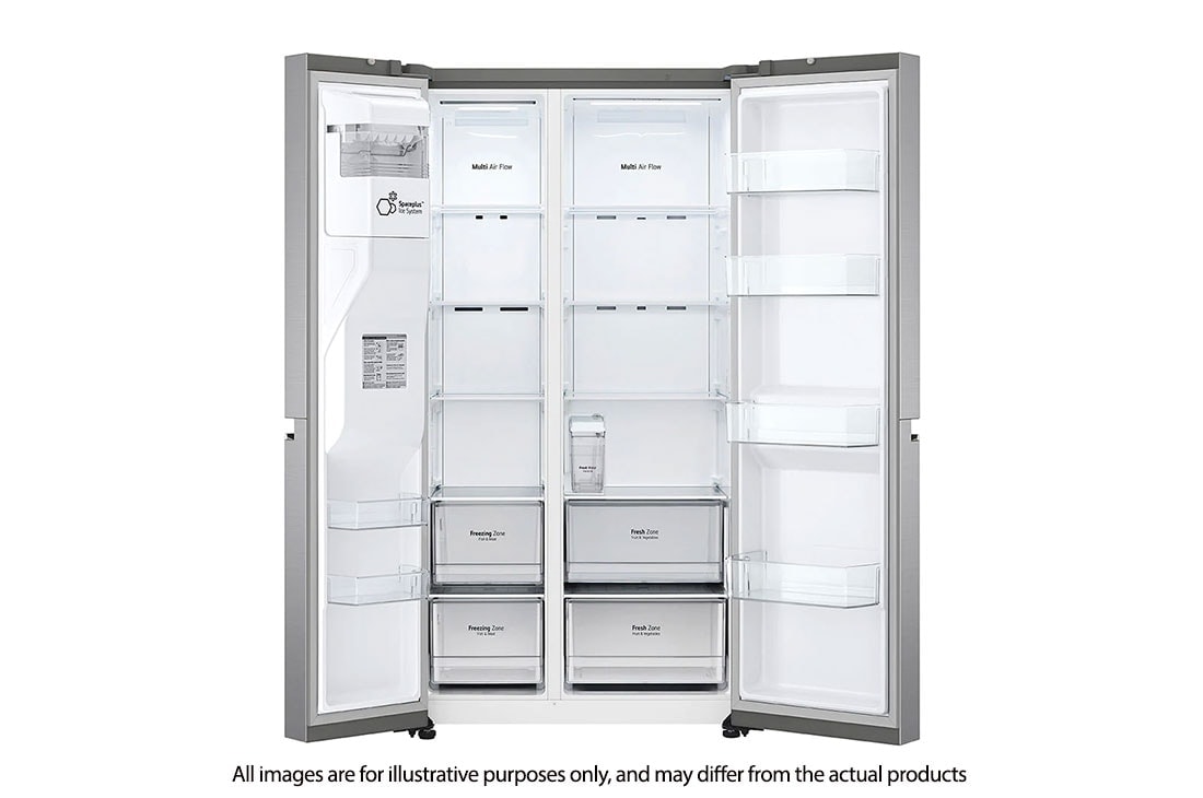 LG 674L side-by-side-fridge with Smart Inverter Compressor in Platinum Silver, GS-L6172PZ, GS-L6172PZ, thumbnail 8