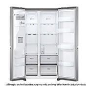 LG 674L side-by-side-fridge with Smart Inverter Compressor in Platinum Silver, GS-L6172PZ, GS-L6172PZ, thumbnail 8