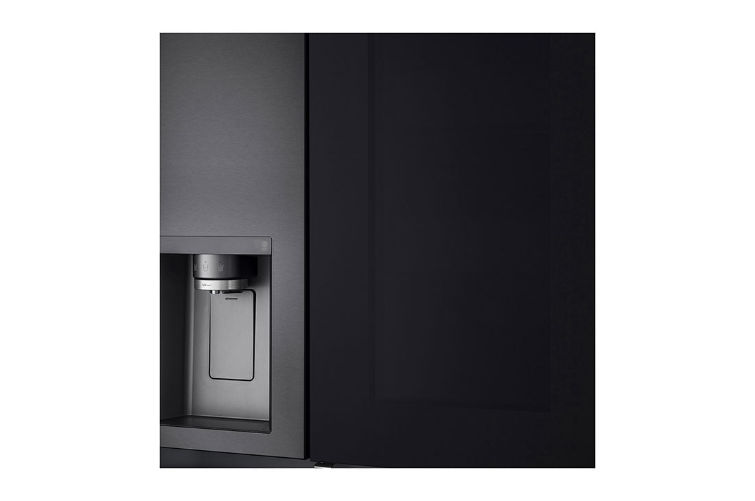 LG 674L side-by-side-fridge with InstaView Door-in-Door™ in Matt Black, instaview light off, GS-X5982MC, thumbnail 3