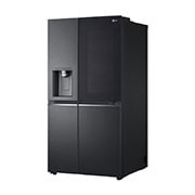 LG 674L side-by-side-fridge with InstaView Door-in-Door™ in Matt Black, right side view, GS-X5982MC, thumbnail 10