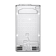 LG 674L side-by-side-fridge with InstaView Door-in-Door™ in Matt Black, back view, GS-X5982MC, thumbnail 12