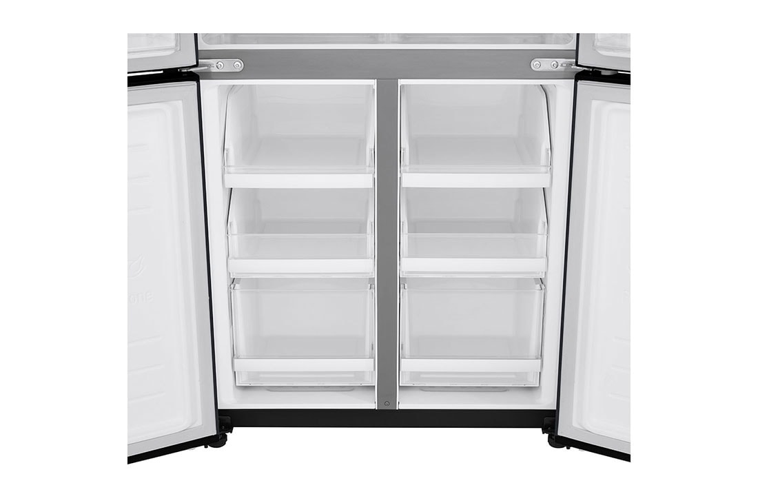 LG 594L Multi Door Refrigerator with Smart Inverter Linear Compressor in Matt Black, detail view, GF-B4532MC, thumbnail 10