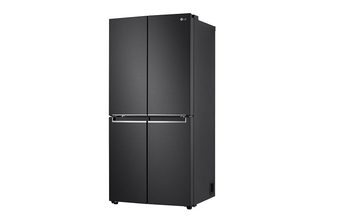 LG 594L Multi Door Refrigerator with Smart Inverter Linear Compressor in Matt Black, left side view, GF-B4532MC, thumbnail 13