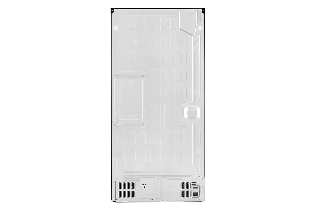 LG 594L Multi Door Refrigerator with Smart Inverter Linear Compressor in Matt Black, back view, GF-B4532MC, thumbnail 15
