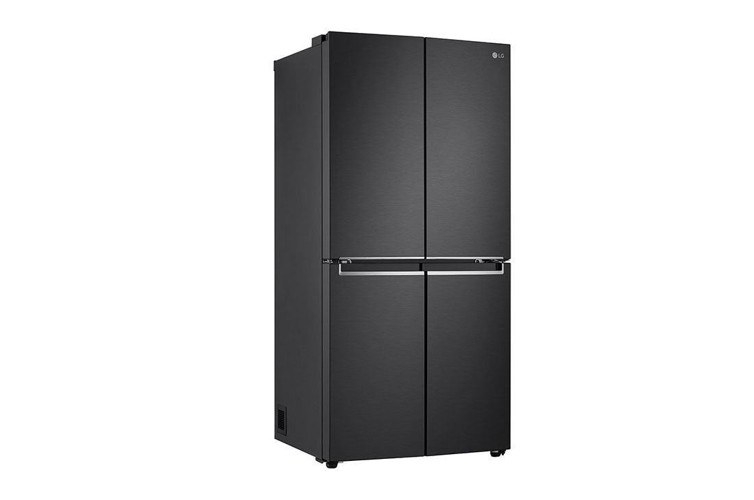 LG 594L Multi Door Refrigerator with Smart Inverter Linear Compressor in Matt Black, right side view, GF-B4532MC, thumbnail 4