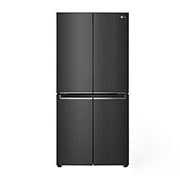 LG 594L Multi Door Refrigerator with Smart Inverter Linear Compressor in Matt Black, front view, GF-B4532MC, thumbnail 1