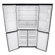 LG 594L Multi Door Refrigerator with Smart Inverter Linear Compressor in Matt Black, door open view, GF-B4532MC, thumbnail 12