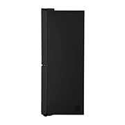 LG 594L Multi Door Refrigerator with Smart Inverter Linear Compressor in Matt Black, side view, GF-B4532MC, thumbnail 14