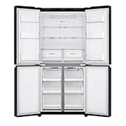 LG 594L Multi Door Refrigerator with Smart Inverter Linear Compressor in Matt Black, front door open view, GF-B4532MC, thumbnail 3