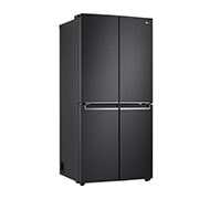 LG 594L Multi Door Refrigerator with Smart Inverter Linear Compressor in Matt Black, right side view, GF-B4532MC, thumbnail 4