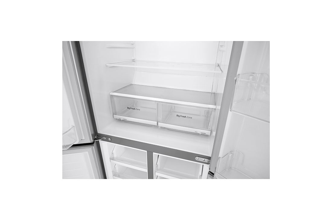 LG 594L multi-door-refrigerators with Inverter Linear Compressor in Platinum Silver, GF-B4539PZ, thumbnail 3
