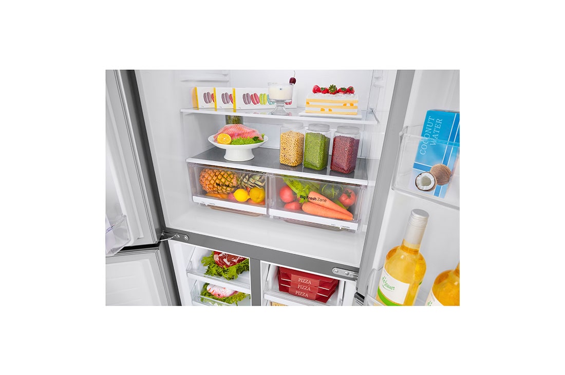 LG 594L multi-door-refrigerators with Inverter Linear Compressor in Platinum Silver, GF-B4539PZ, thumbnail 4
