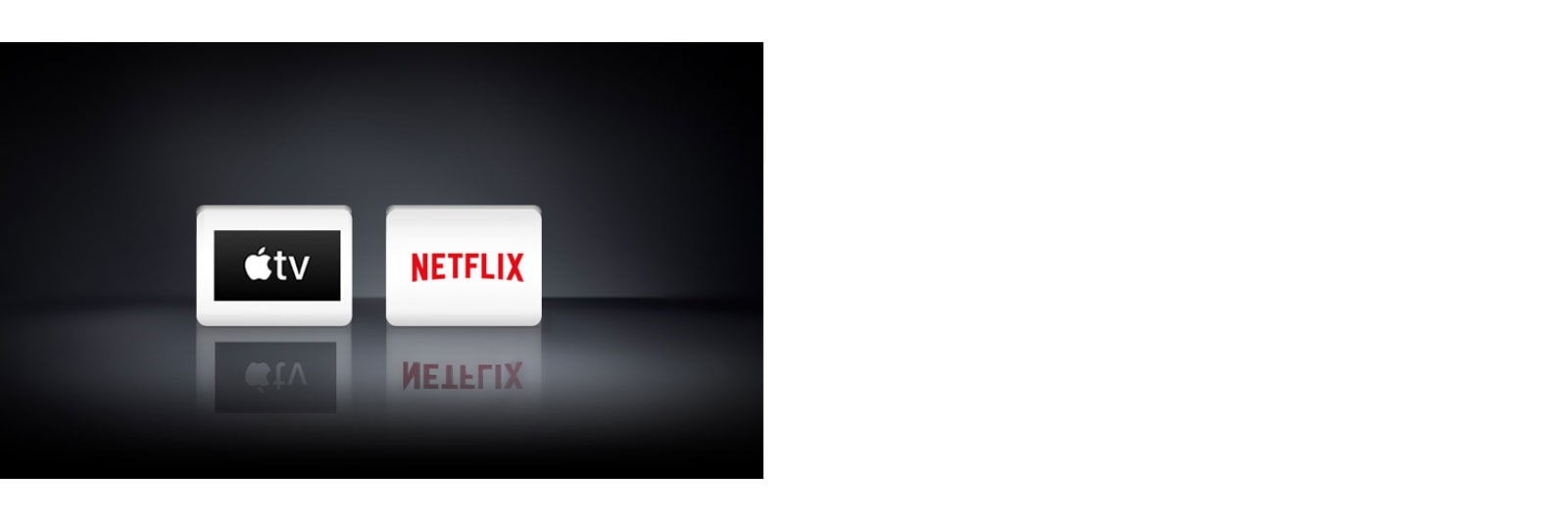 Two logos: The Apple TV app and Netflix