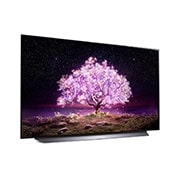 LG C1 55 inch 4K Smart OLED TV, 15 degree side view, OLED55C1PTB, thumbnail 6
