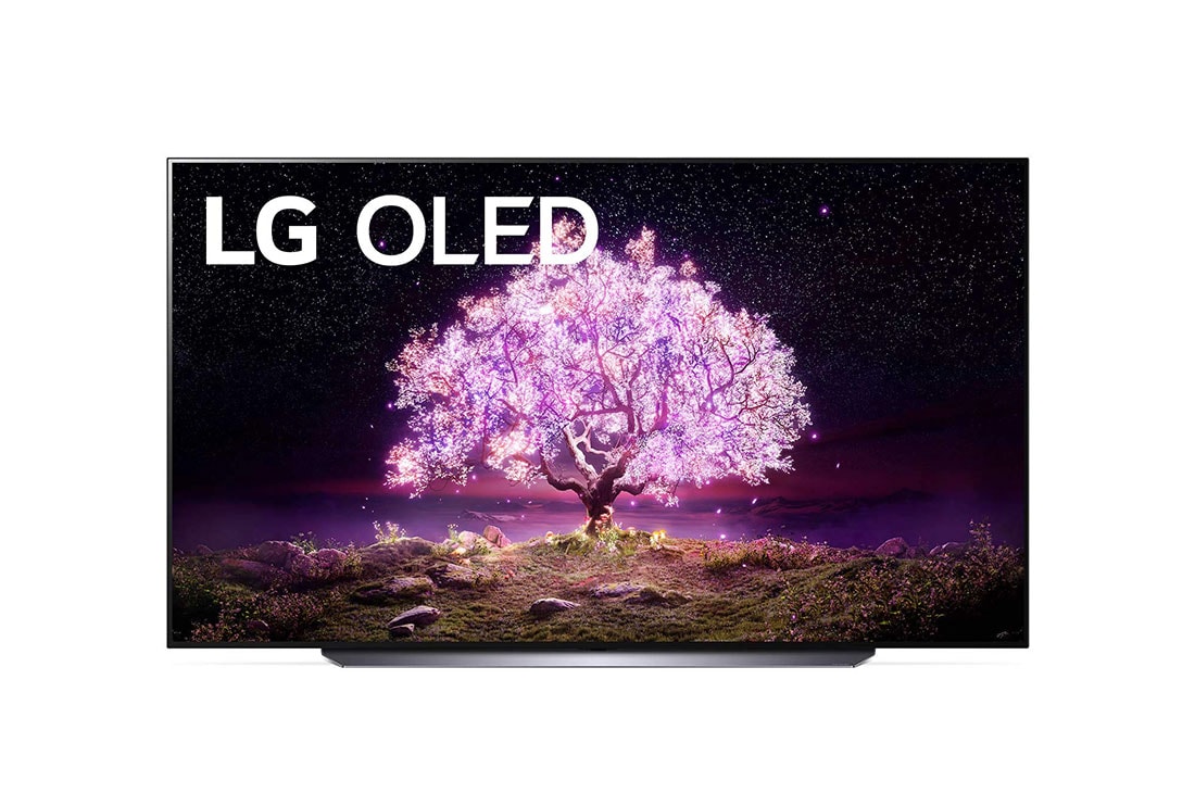 LG C1 83 inch 4K Smart OLED TV, front view, OLED83C1PTA