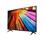 LG 55 Inch LG UHD UT80 4K Smart TV 2024, Slightly-angled left-facing side view of LG UHD TV, UT80, 55UT8050PSB, thumbnail 3