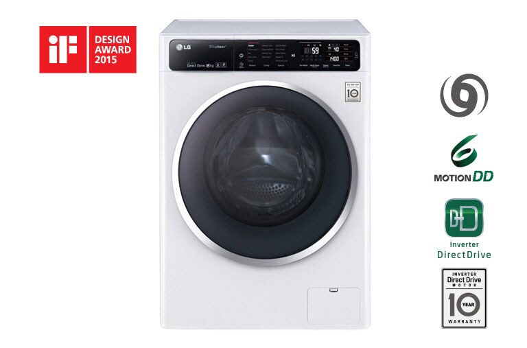 LG 8KG TurboWash™ Front Load Washing Machine, F1408NC3W, thumbnail 1