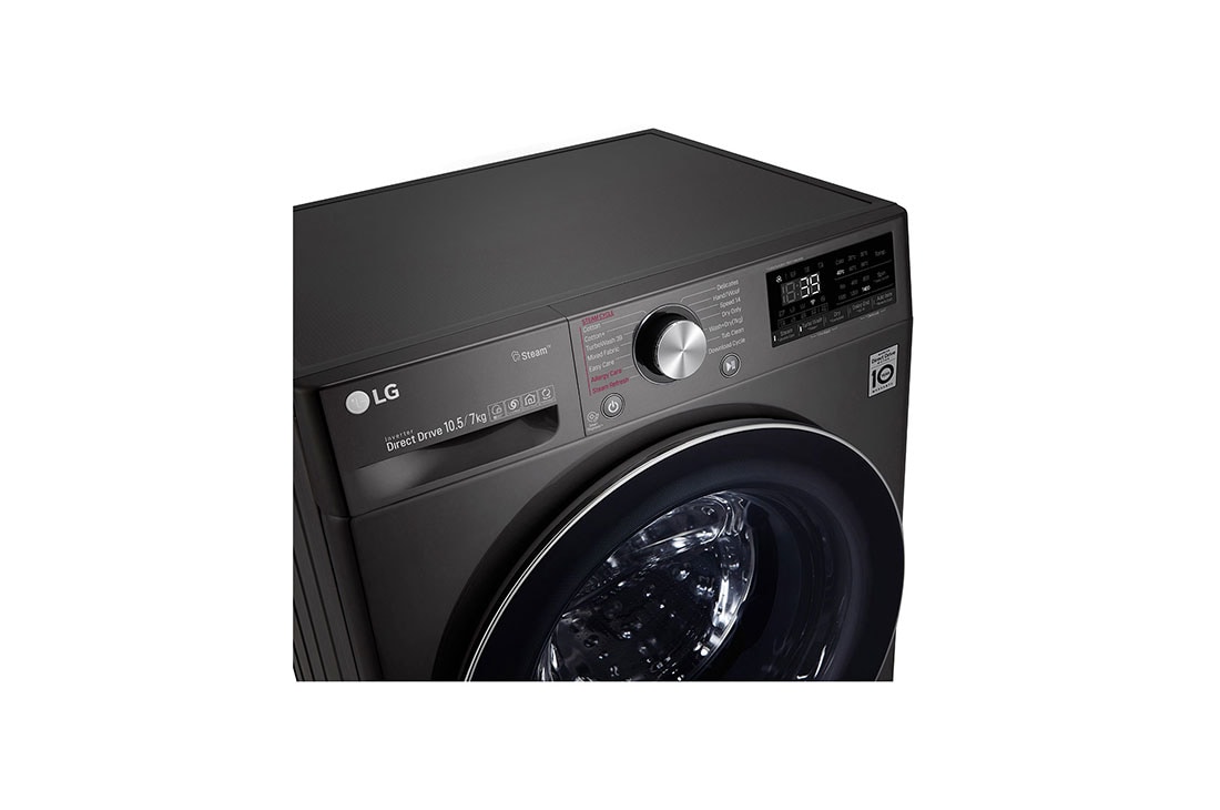 LG 10.5/7kg, AI Direct Drive Front Load Washer Dryer, FV1450H2K-Left Perspective Detail, FV1450H2K, thumbnail 7