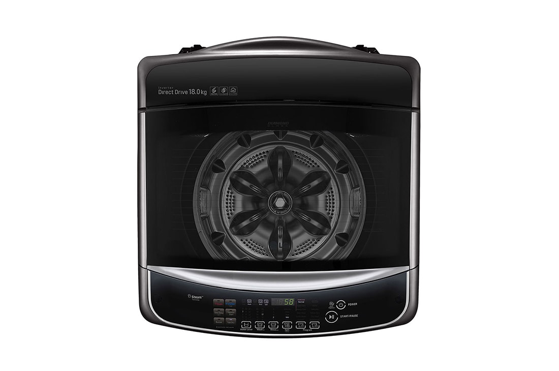 LG 17KG TurboWash3D™ Top Load Washing Machine, TH2517SSAK-Top Perspective, TH2517SSAK, thumbnail 3