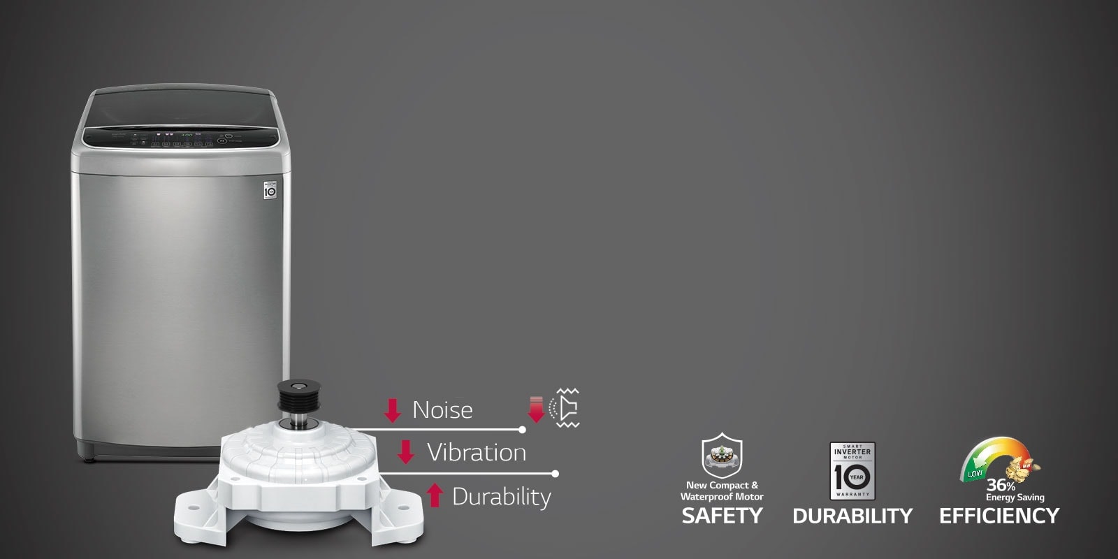LG T2109VSAB 9kg Smart Inverter Technology