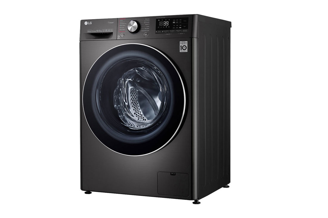 10.5KG TWINWash Front Load Washing Machine in Black LG LK