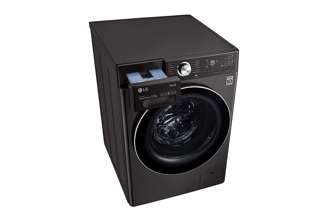 LG 13/8kg, AI Direct Drive Front Load Washer Dryer, Left side view, FV1413H2BA, thumbnail 10